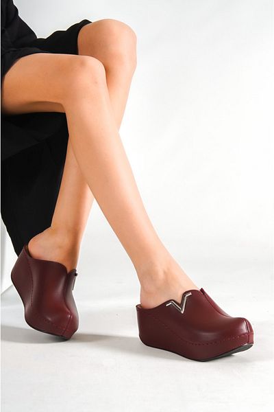 Capone Outfitters Papuci de mama cu toc pană, anatomici, moi, confortabili