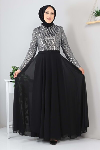 Modamihram Вечірня сукня-сифон Gumus з фарбуванням