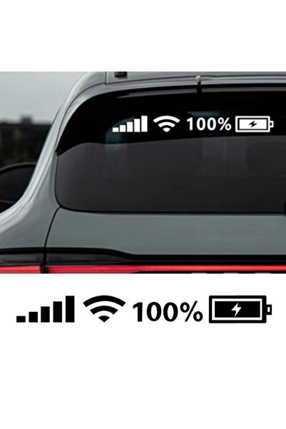 Batarya Wifi Pil Icon Oto Sticker (25 CM -3 CM)