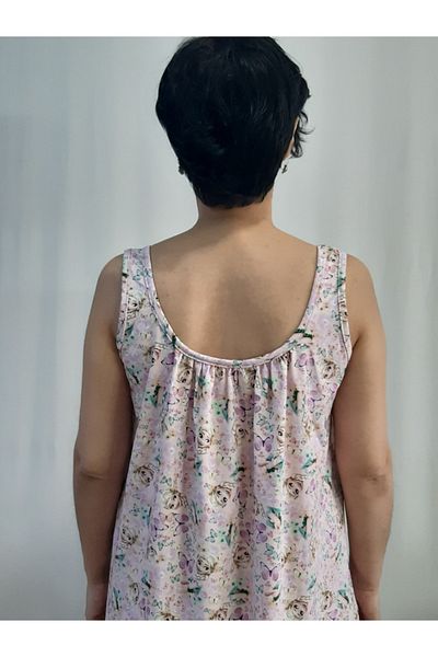 Mertcan Butik Φόρεμα με βαμβακερό λουράκι με συσπειρωμένο μπροστινό και πίσω μέρος