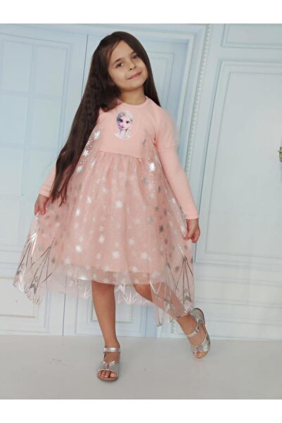 tunay moda Kristal Tül Elbise