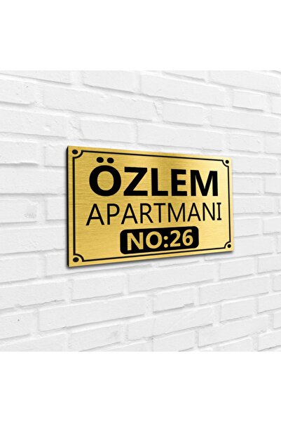 Genel Markalar Apartman-site Kapı Isimliği Kapı Tabelası Gold 20x29 Cm