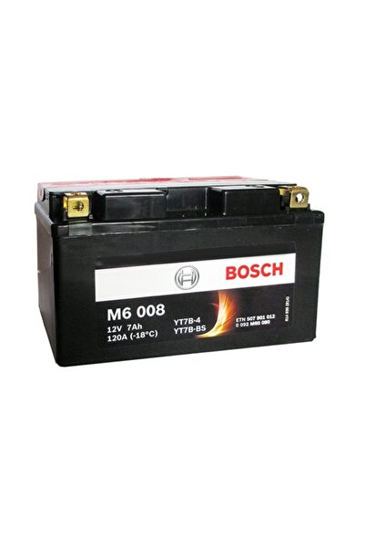 Bosch M6008 12 V 7 Amper 120 A Yt7b-bs Motosiklet Akü