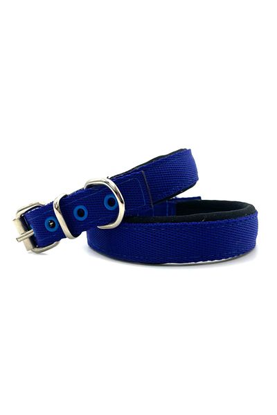 Tasma Market Navy Blue Soft Textured Column Dog Collar