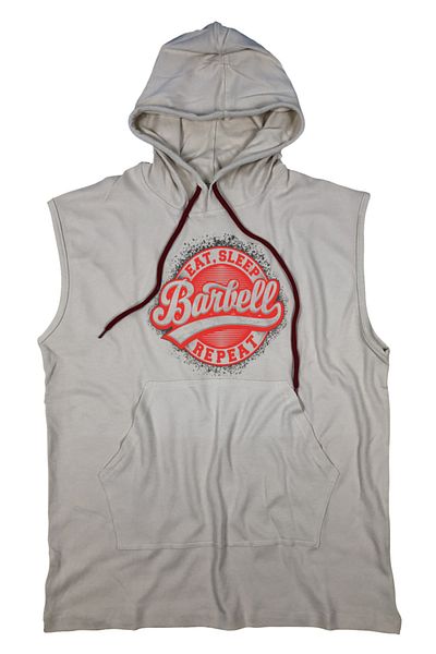 BLUU Μπλουζάκι Barbell Unisex με κουκούλα αμάνικο Fitness Singlet