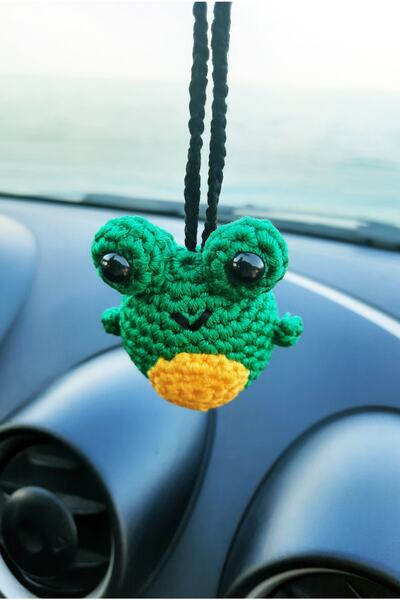 Neşeli Oyuncak Sevimli Kurbağa, Araba Dikiz Aynası Aksesuarları, Oto Süsü, Ye...
