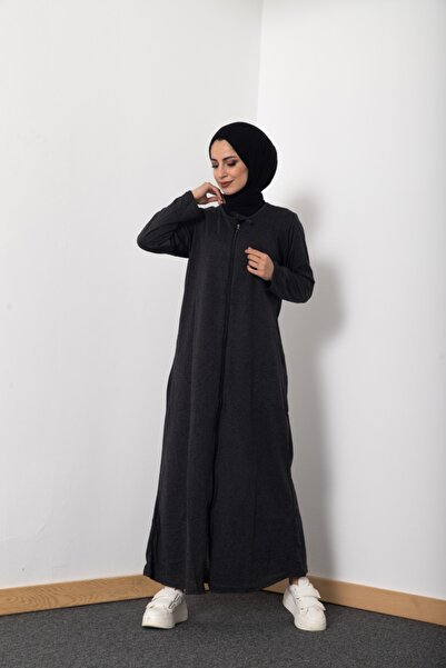 Kutay Collection Siyah Fermuarlı Elbisesi