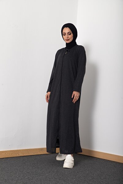 Kutay Collection Siyah Fermuarlı Elbisesi
