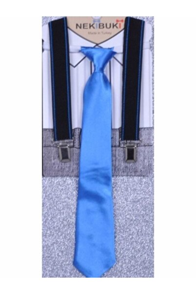 NEKİBUKİ Erkek Çocuk Kravat Pantolon Askı Seti
