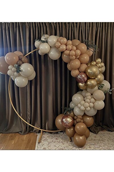 canbayhobi Krom Gold Pastel Karamel Çöl Kumu Ve Deniz Kumu Balon Zinciri 100 ...