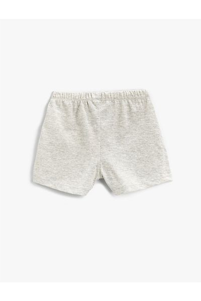 Koton Shorts mit Flamingo-Print, Taillenbund aus Baumwolle