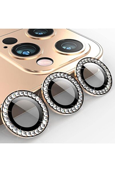 Forsis Aksesuar حماية عدسة الكاميرا من حجر ذهبي اللون متوافق مع هاتف Iphone 1...