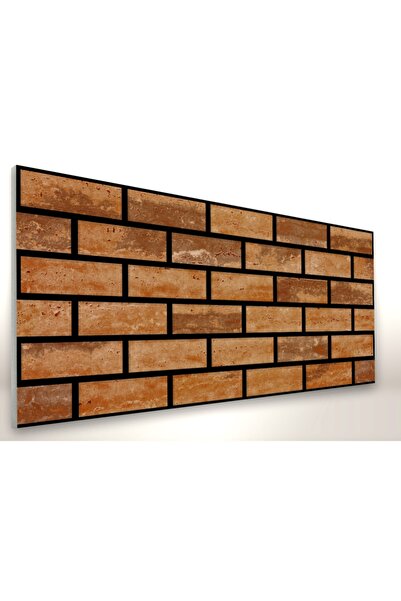 THERMOSİDİNG Düz Tuğla Taş Strafor Duvar Kaplama Paneli 10 Adet (100x50x2cm)(...