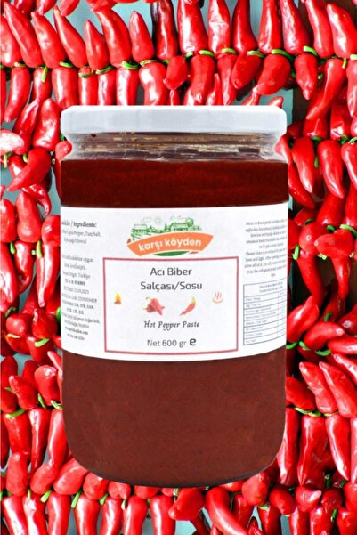 Karşı Köyden 600gr Acı Biber Salçası / Sosu- Odun Ateşinde Kaynatma