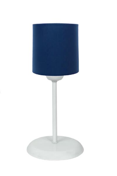 ŞENAY AYDINLATMA Silindir Kumaş Sarkıt Avize Ve Ikili Abajur Takım-lacivert