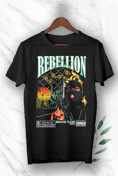 perseusshopping Rebellion Design Štampano crna majica