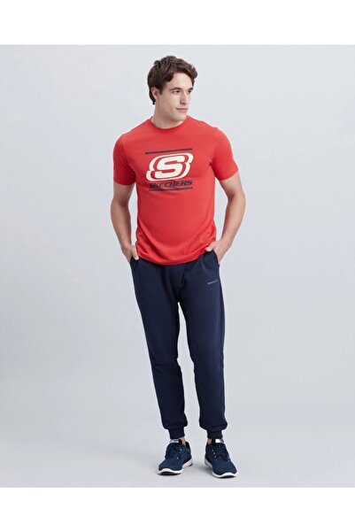 SKECHERS M Великий логотип Футболка Чоловіча Червона Футболка