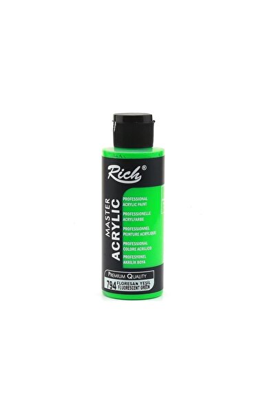 Rich Master Acrylic - Profesyonel Akrilik Floresan Boya 120 Cc - Floresan Yeş...