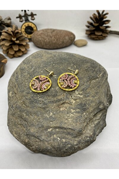 Porsuk Alternatif Handmade Ethnic Authentic Hippie Knitted Bead Earrings