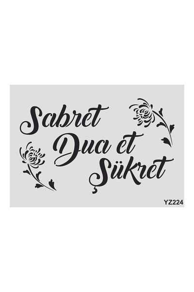 STENCİLTASARIM Stencil Design Yz224 Sabret - Decorative Wall, Item, Tile, Fabric Painting Templates 21x30 Cm
