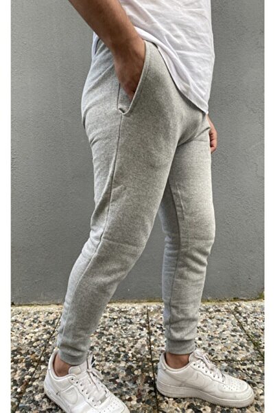 BAYMODA Pantaloni de sport slimfit gri pentru bărbați