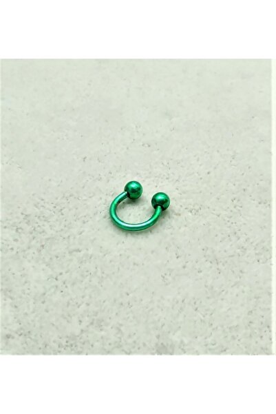 TÜKKAN ACCESSORİES 316l Cerrahi Çelik Piercing 8 Mm Yeşil Kaplama Diş, Dudak,...