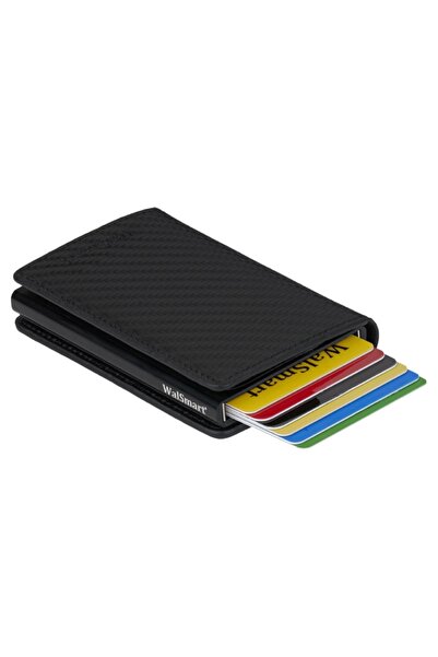 WalSmart Book Carbon Akıllı Mekanizmalı Deri Cüzdan