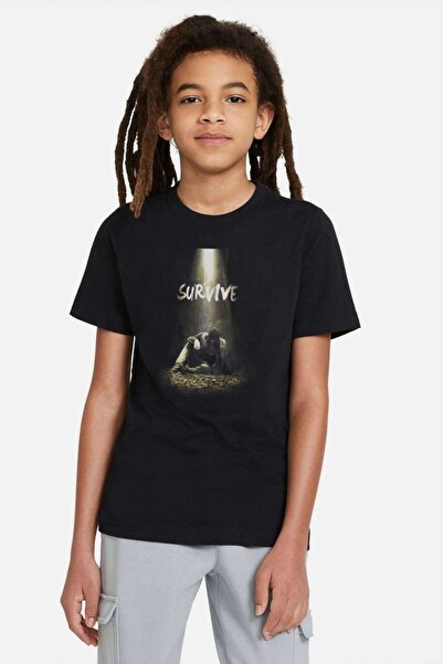 QIVI Kolekcija The Walking Dead Štampano unisex dječja crna majica