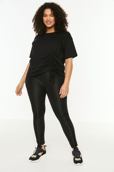 tarzımsüper Plus Size Comfort Model High Waisted Sports & Casual Tights  with Slimming Corset Feature - Trendyol
