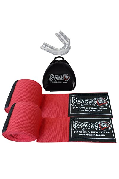 Dragondo Boks Bandajı Elastik Bandaj (çift) Ve Dişlik 2'li Set