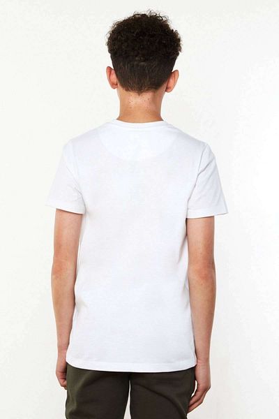 QIVI Tricou cu imprimeu cu logo Alexandria alb pentru copii unisex