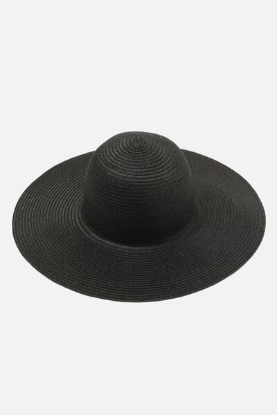 Trendyol Collection Černý slaměný dámský klobouk TWOSS22SP00005