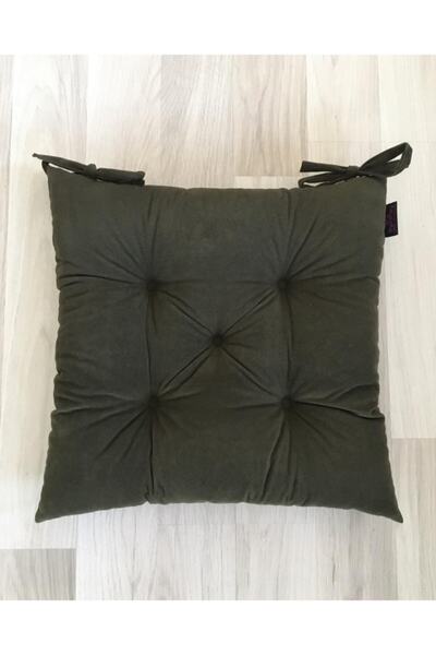 Bykutlay Home Collection وسادة كرسي كاكي أخضر 40*40 سم