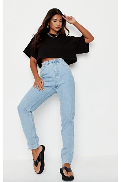 Mambo Γυναικείο μπλουζάκι ασπρόμαυρο Oversize χτενισμένο βαμβακερό Crop T-shirt