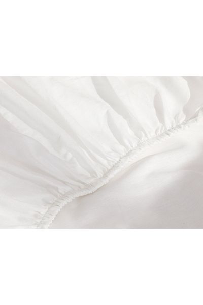 English Home Cearşaf de pat elastic pentru bebeluşi din bumbac moale 70x140 Cm Alb