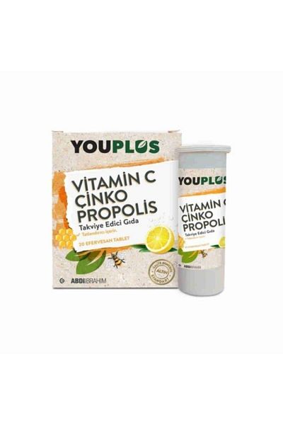 Youplus Vitamine C and Zinc Propolis 20 Effervescent Tablets
