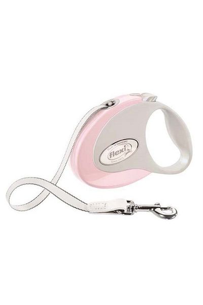 Flexi Style Stripe Automatic Dog Walking Collar 3m Small Pink