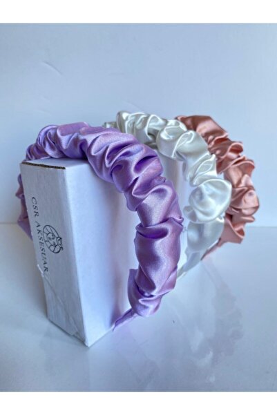 CSR AKSESUAR Set de 3 coroane din satin adunat