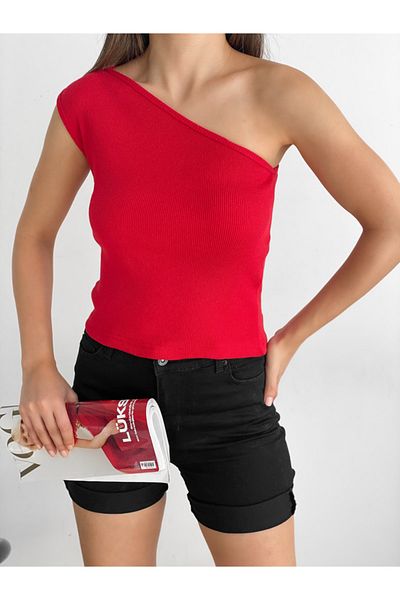 ladyzey Women's One Shoulder Camisole Blouse
