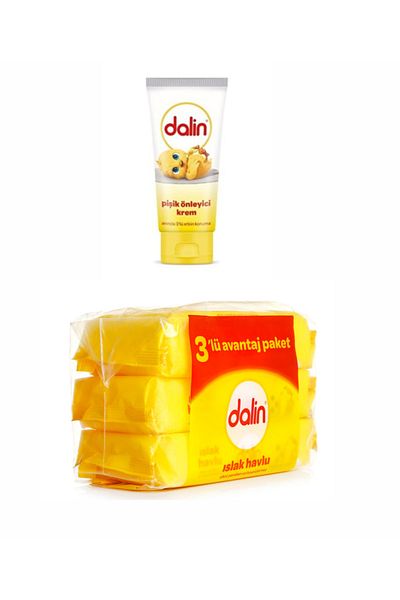 Dalin Economical Wet Wipes Pack of 3 - Diaper Rash Cream 100 ml