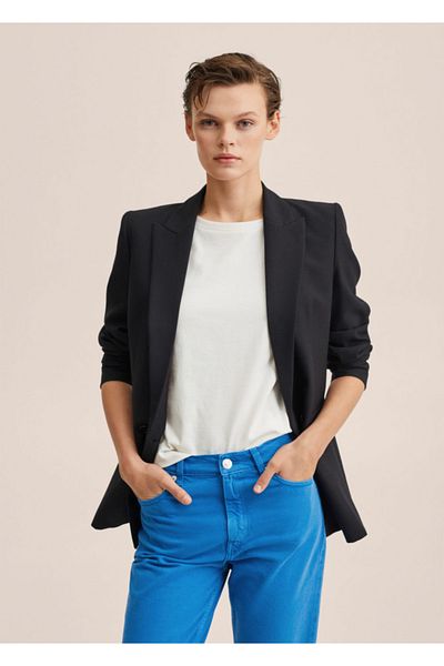 MANGO Woman Mom Jean cu talie înaltă