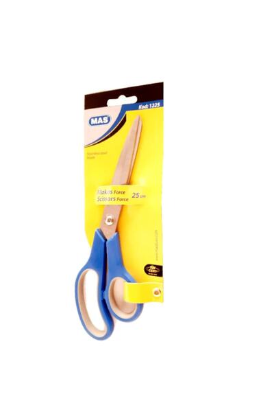 Mas مقص مكتب فورس ستانلس ستيل (12 قطعة، لا توجد خيارات للألوان) 25 سم 1225