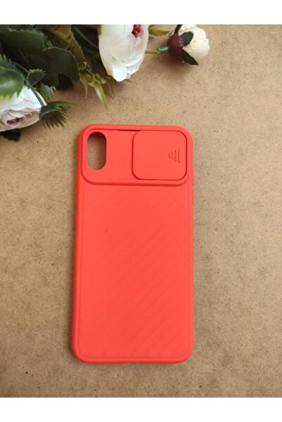 Aksesuarda Moda Iphone Xs Max Uyumlu Kamera Korumalı Sürgülü Silikon Kılıf