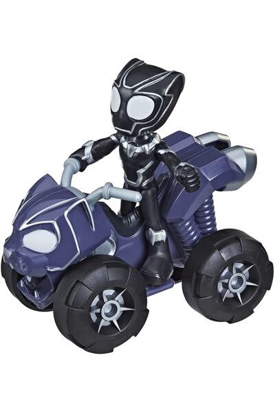 Marvel -spidey Black Panther Action Figure And Panther Patroller Vehicle