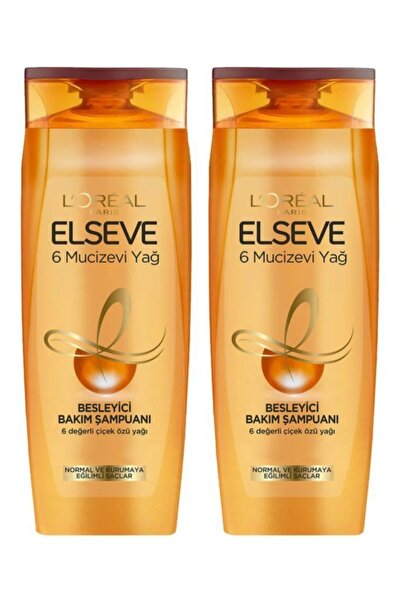 ELSEVE 6 Mucizevi Yağ Besleyici Bakım Şampuanı 670ml X2
