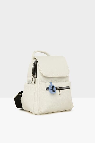 Bagmori White Women's Mini Back with Seating Pocket - Cover M 000006573