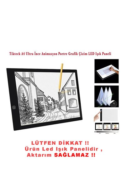 Tikteck A4 Led Ultra Thin Animation, Cartoon, Portrait, Tattoo Graphic Drawing Tablet
