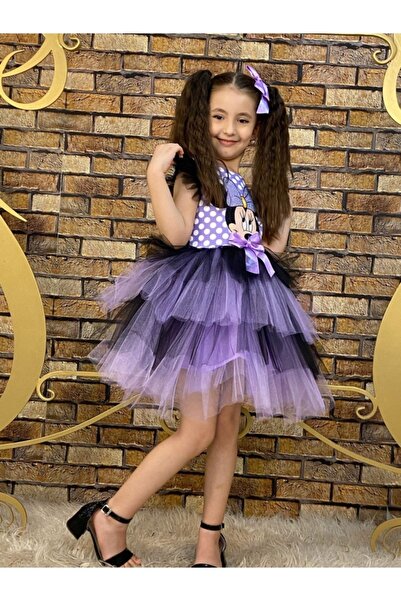 Pumpido Minnie Mouse Lila Elbise