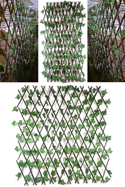KozmoParti Yapay Çiçek Üçgen Yeşil Yapraklı Açılır Kapanır Akordiyon Sarmaşık...