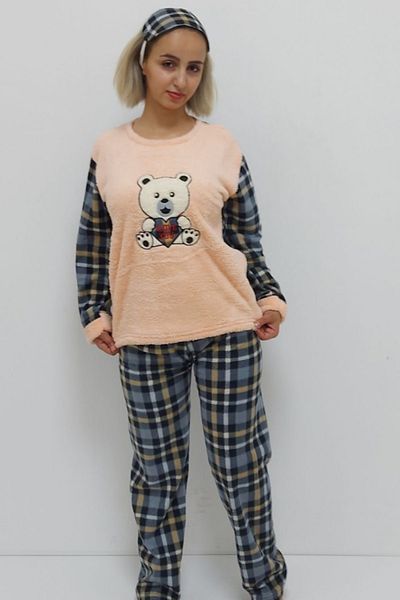 Bkmc Panda Patterned Pajama Set Powder
